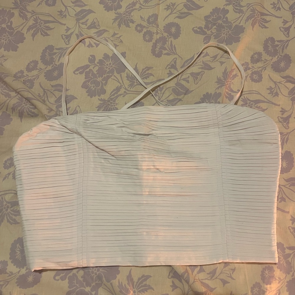 Madewell white Ribbed tank top